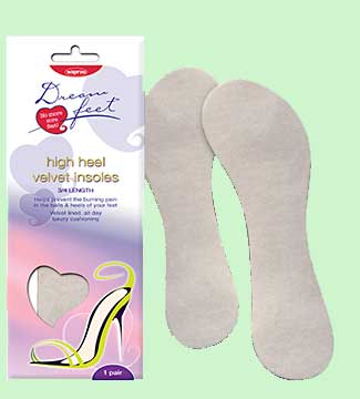 Dreamfeet High Heel Velvet Insoles